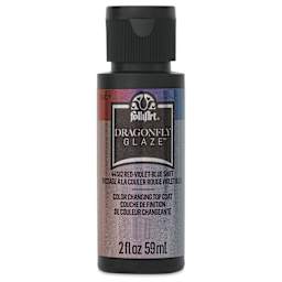 FolkArt Dragonfly Iridescent Acrylic Top Coat Glaze - Red Violet Blue, 59 ml