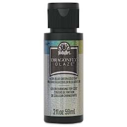 FolkArt Dragonfly Iridescent Acrylic Top Coat Glaze - Blue Green Gold, 59 oz
