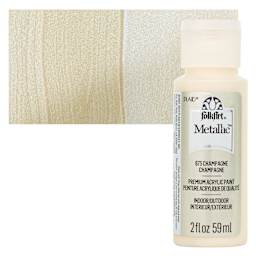 FolkArt Metallic Acrylic Paint - Champagne, 59 ml
