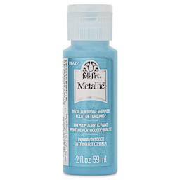 FolkArt Metallic Acrylic Paint - Turquoise Shimmer, 59 ml