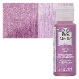 FolkArt Metallic Acrylic Paint - Plum - bottle and swatch