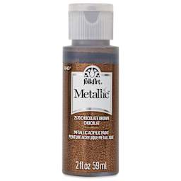 FolkArt Metallic Acrylic Paint - Chocolate Brown, 59 ml