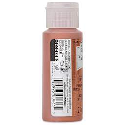 FolkArt Metallic Acrylic Paint - Solid Bronze, 59 ml bottle side
