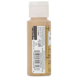 FolkArt Metallic Acrylic Paint - Antique Gold, 59 ml bottle side