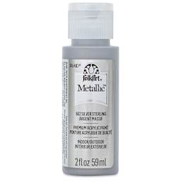 FolkArt Metallic Acrylic Paint - Sterling Silver, 59 ml