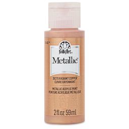 FolkArt Metallic Acrylic Paint - Radiant Copper, 59 ml - front of bottle