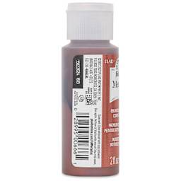 FolkArt Metallic Acrylic Paint - Antique Copper, 59 ml bottle side