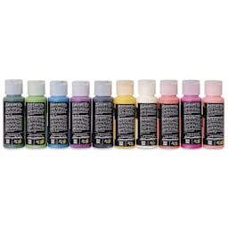 FolkArt Multi-Surface Acrylic Paints - Set of 10, Artisan Colors, 59 ml Bottles back
