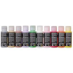 FolkArt Multi-Surface Acrylic Paints - Set of 10, Celebration Colors, 59 ml Bottles back