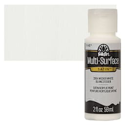 FolkArt Multi-Surface Acrylic Paint - Wicker White, 59 ml bottle and swatch