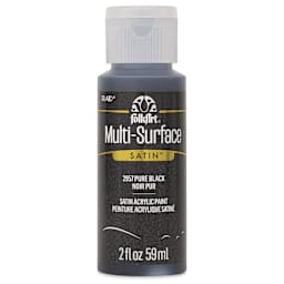 FolkArt Multi-Surface Acrylic Paint - Pure Black, 59 ml