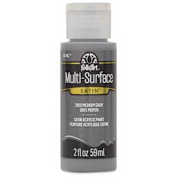 FolkArt Multi-Surface Acrylic Paint - Medium Gray, 59 ml