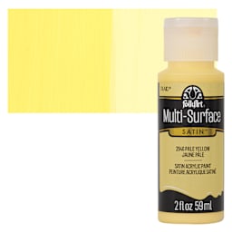 FolkArt Multi-Surface Acrylic Paint - Pale Yellow, 59 ml bottle and swatch