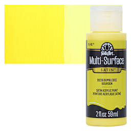 FolkArt Multi-Surface Acrylic Paint - Bumblebee, 59 ml bottle and swatch
