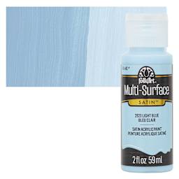 FolkArt Multi-Surface Acrylic Paint - Light Blue, 59 ml bottle and swatch