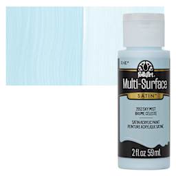 FolkArt Multi-Surface Acrylic Paint - Sky Mist, 59 ml bottle and swatch
