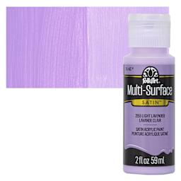 FolkArt Multi-Surface Acrylic Paint - Light Lavender, 59 ml bottle and swatch