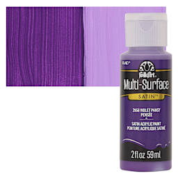 FolkArt Multi-Surface Acrylic Paint - Violet Pansy, 59 ml bottle and swatch