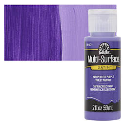 FolkArt Multi-Surface Acrylic Paint - Perfect Purple, 59 ml bottle and swatch