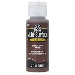 FolkArt Multi-Surface Acrylic Paint - Real Brown, 59 ml