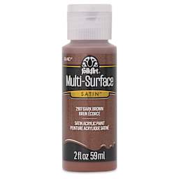 FolkArt Multi-Surface Acrylic Paint - Bark Brown, 59 ml