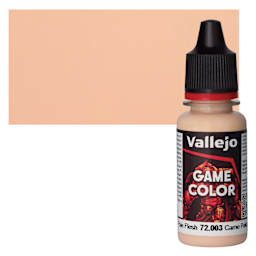 Vallejo Game Color Acrylic Paint - Pale Flesh - Bottle and Swatch