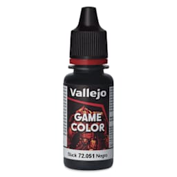 Vallejo Game Color Acrylic Paint - Black, 18 ml - front