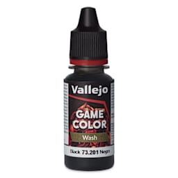 Vallejo Game Color Acrylic Paint - Black Wash, 18 ml - front