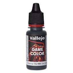 Vallejo Game Color Acrylic Paint - Charcoal, 18 ml - front