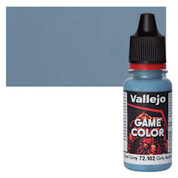 Vallejo Game Color Acrylic Paint - Steel Grey - Bottle and Swatch