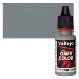 Vallejo Game Color Acrylic Paint - Neutral Grey - Bottle and Swatch