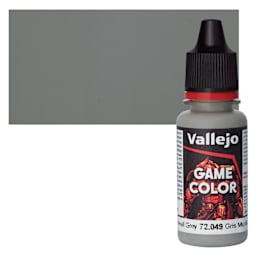 Vallejo Game Color Acrylic Paint - Stonewall Grey - Bottle and Swatch