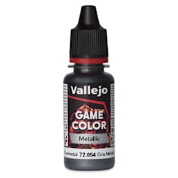 Vallejo Game Color Acrylic Paint - Dark Gunmetal, 18 ml - front