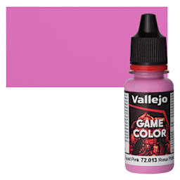 Vallejo Game Color Acrylic Paint - Squid Pink - Bottle and Swatch