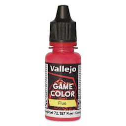 Vallejo Game Color Acrylic Paint - Fluorescent Red, 18 ml - front