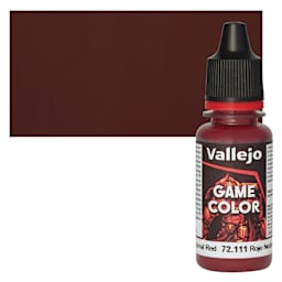 Vallejo Game Color Acrylic Paint - Nocturnal Red - Bottle and Swatch