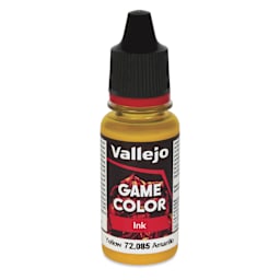 Vallejo Game Color Acrylic Ink - Yellow, 18 ml - front of bottle