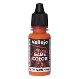 Vallejo Game Color Acrylic Paint - Orange Fire, 18 ml - front