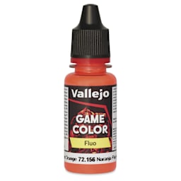 Vallejo Game Color Acrylic Paint - Fluorescent Orange, 18 ml - front