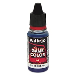 Vallejo Game Color Acrylic Ink - Blue, 18 ml - front of bottle