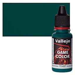 Vallejo Game Color Acrylic Paint - Scurvy Green - Bottle and Swatch