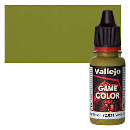 Vallejo Game Color Acrylic Paint - Camouflage Green - Bottle and Swatch