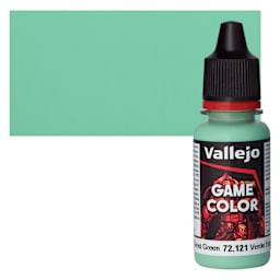 Vallejo Game Color Acrylic Paint - Ghost Green - Bottle and Swatch