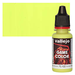 Vallejo Game Color Acrylic Paint - Bile Green - Bottle and Swatch