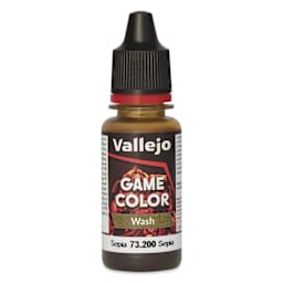 Vallejo Game Color Acrylic Paint - Sepia, 18 ml - front