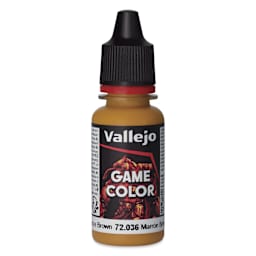 Vallejo Game Color Acrylic Paint - Bronze Brown, 18 ml - front