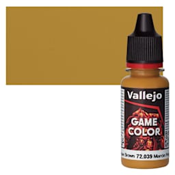Vallejo Game Color Acrylic Paint - Plague Brown - Bottle and Swatch