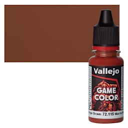 Vallejo Game Color Acrylic Paint - Grunge Brown - Bottle and Swatch