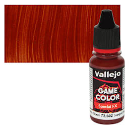 Vallejo Game Color Special FX Acrylic Paint - Thick Blood - Bottle and Swatch