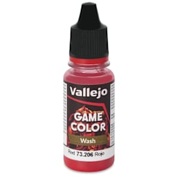 Vallejo Game Color Fluid Acrylic Wash - Red, 18 ml - front of bottle